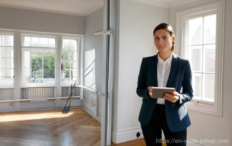 임대 부동산 분석의 중요성 강조 - **Subject:** A discerning female real estate investor in her late 30s, dressed in a stylish yet prof...